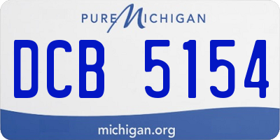 MI license plate DCB5154