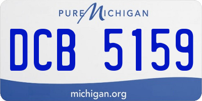 MI license plate DCB5159