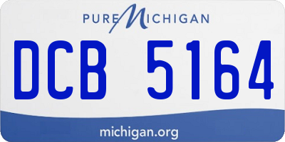 MI license plate DCB5164