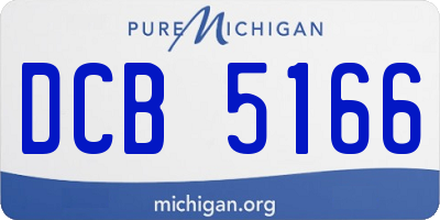 MI license plate DCB5166