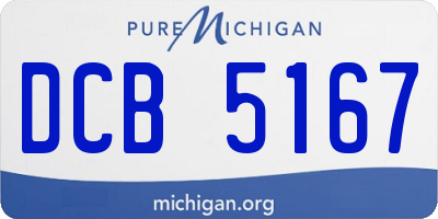 MI license plate DCB5167