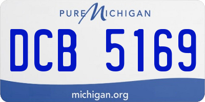 MI license plate DCB5169
