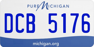 MI license plate DCB5176