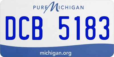 MI license plate DCB5183