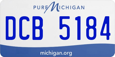 MI license plate DCB5184