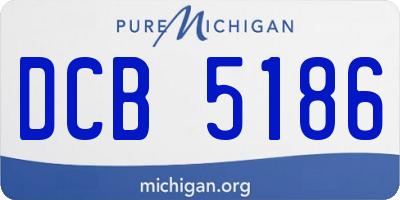 MI license plate DCB5186