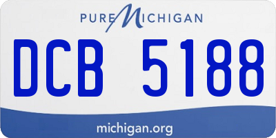 MI license plate DCB5188