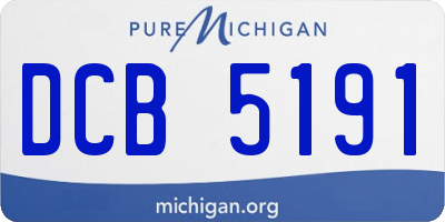 MI license plate DCB5191