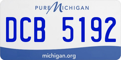 MI license plate DCB5192