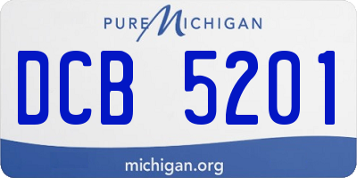 MI license plate DCB5201