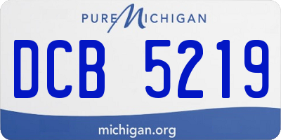 MI license plate DCB5219