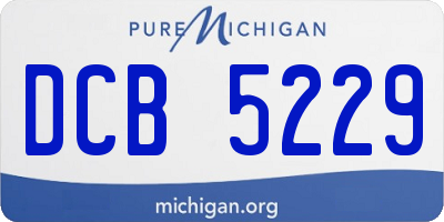 MI license plate DCB5229
