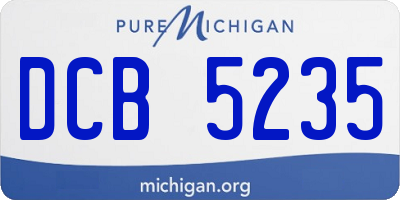 MI license plate DCB5235