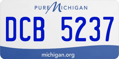 MI license plate DCB5237