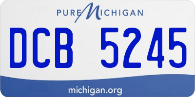 MI license plate DCB5245
