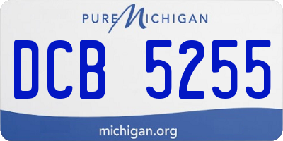 MI license plate DCB5255