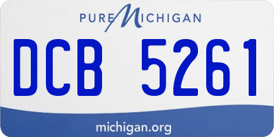 MI license plate DCB5261