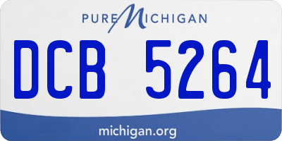 MI license plate DCB5264