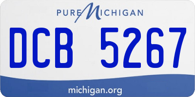 MI license plate DCB5267