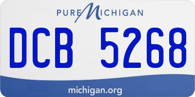 MI license plate DCB5268