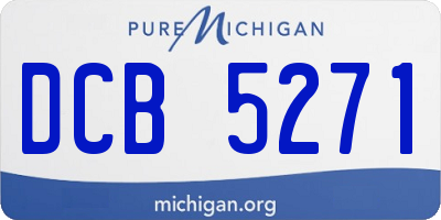 MI license plate DCB5271