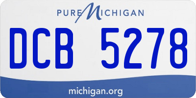 MI license plate DCB5278