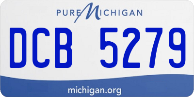 MI license plate DCB5279