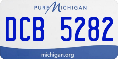 MI license plate DCB5282