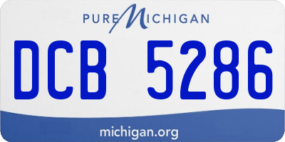 MI license plate DCB5286
