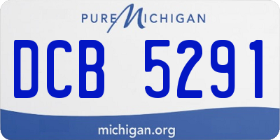 MI license plate DCB5291