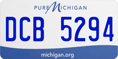 MI license plate DCB5294