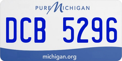 MI license plate DCB5296