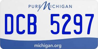 MI license plate DCB5297