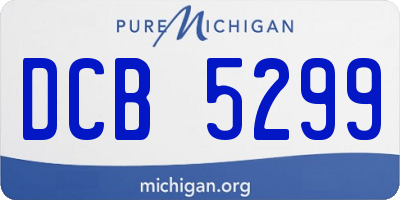 MI license plate DCB5299