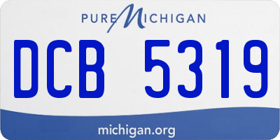 MI license plate DCB5319