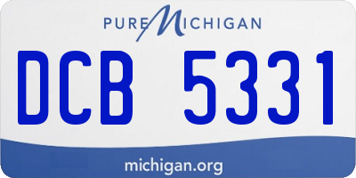MI license plate DCB5331