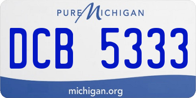MI license plate DCB5333