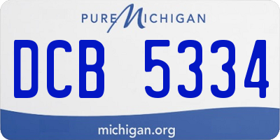 MI license plate DCB5334