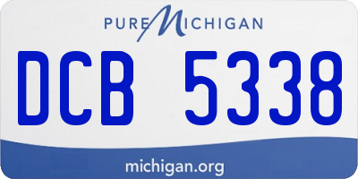 MI license plate DCB5338
