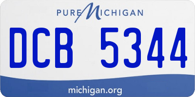 MI license plate DCB5344