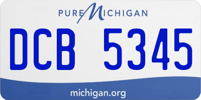 MI license plate DCB5345
