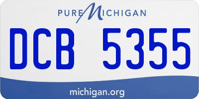 MI license plate DCB5355