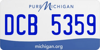 MI license plate DCB5359