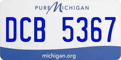 MI license plate DCB5367
