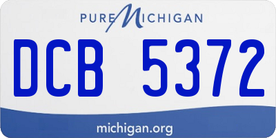 MI license plate DCB5372
