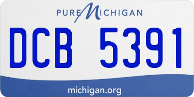 MI license plate DCB5391