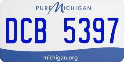 MI license plate DCB5397