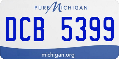 MI license plate DCB5399