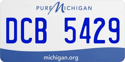 MI license plate DCB5429