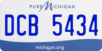 MI license plate DCB5434